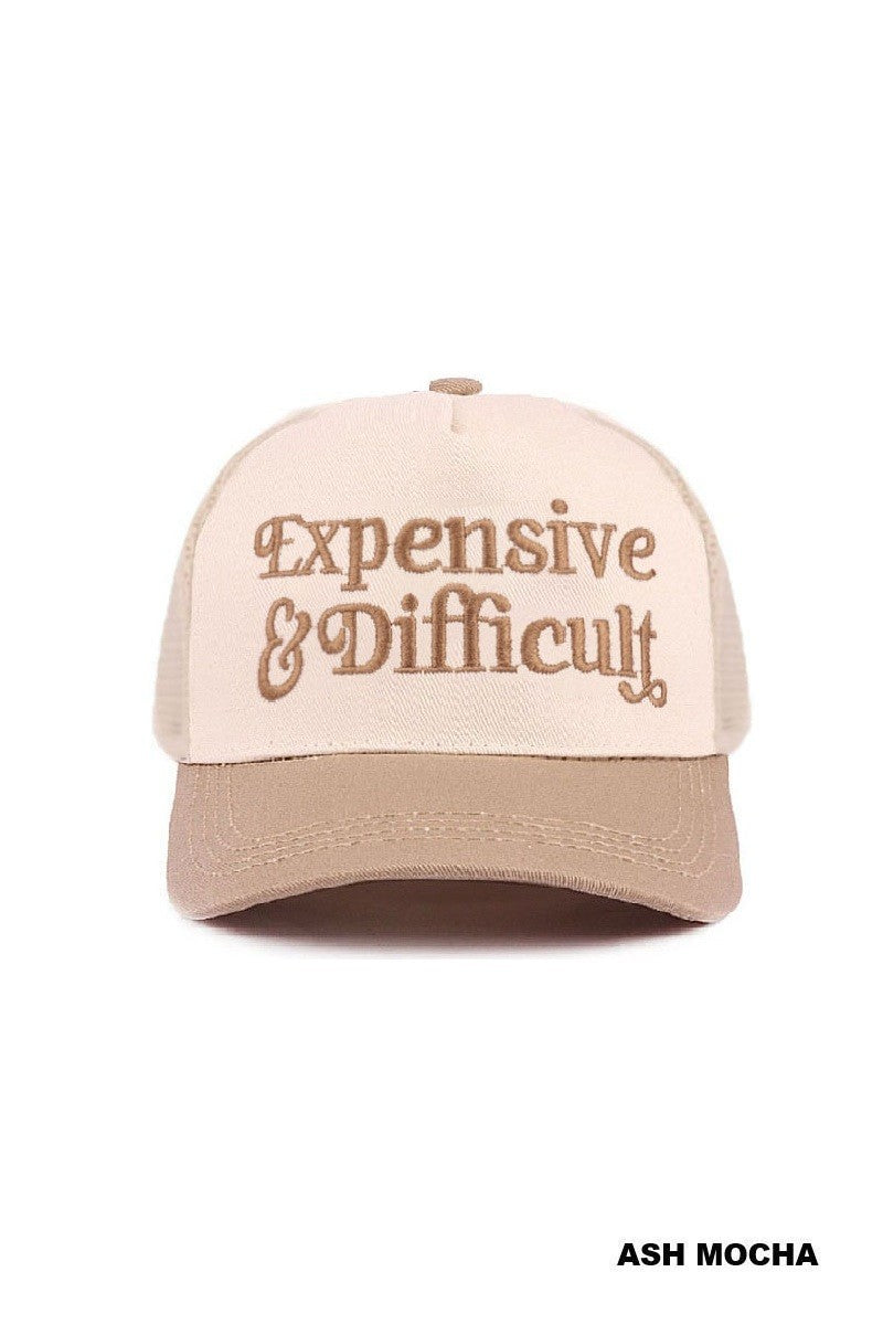 Expensive & Difficult Two Tone Mesh Snapback Hat