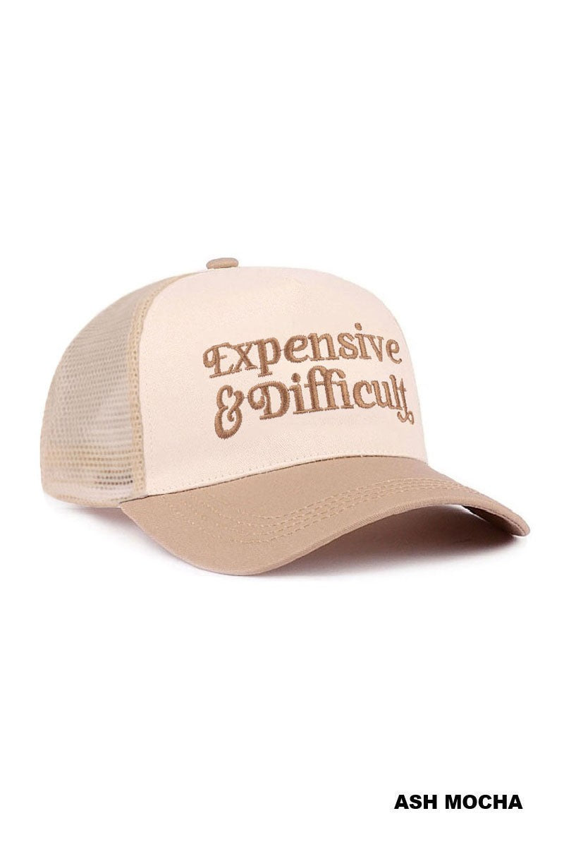 Expensive & Difficult Two Tone Mesh Snapback Hat