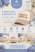Expensive & Difficult Two Tone Mesh Snapback Hat