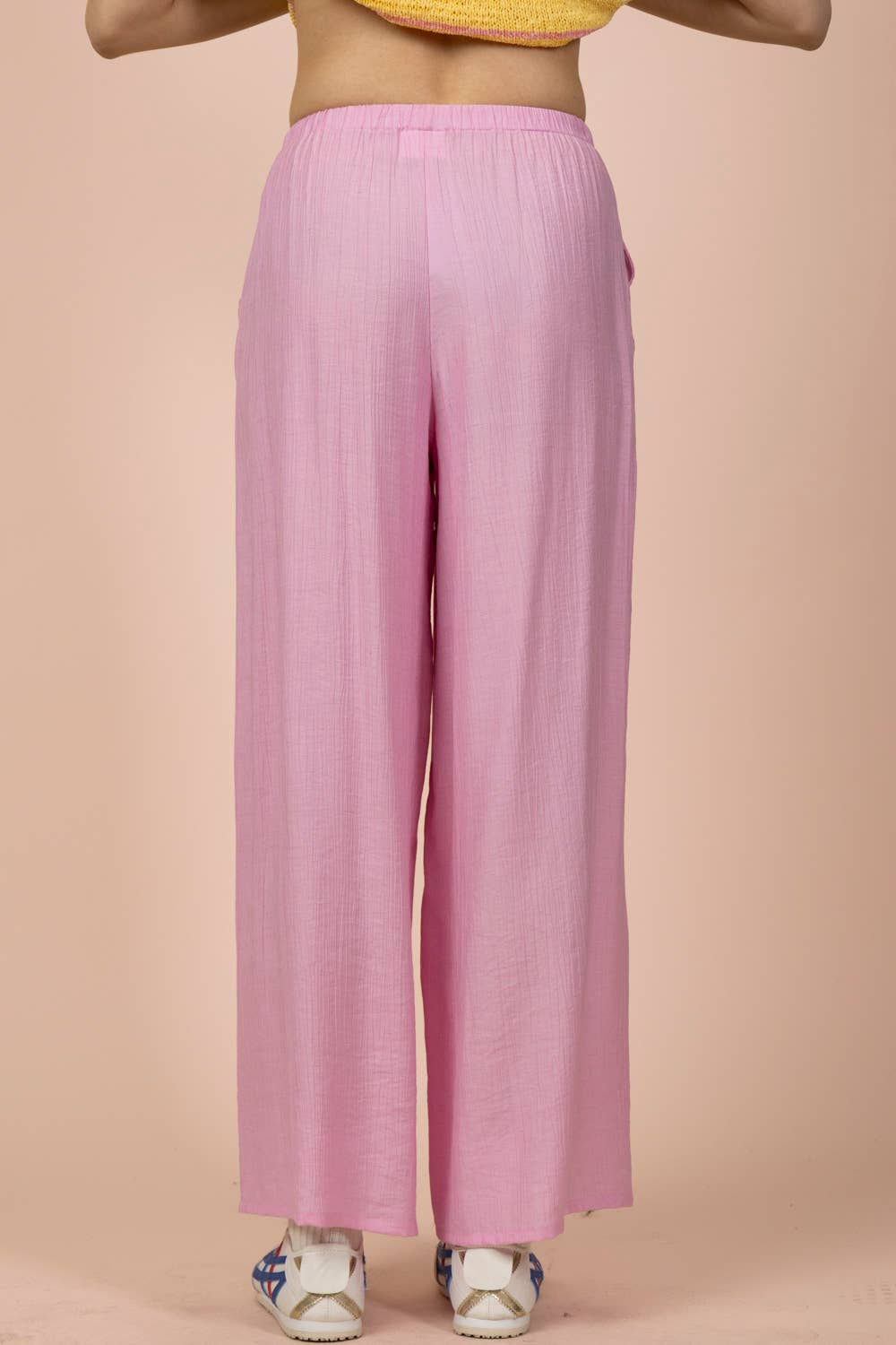 NP71047-Wide Leg Woven Pants