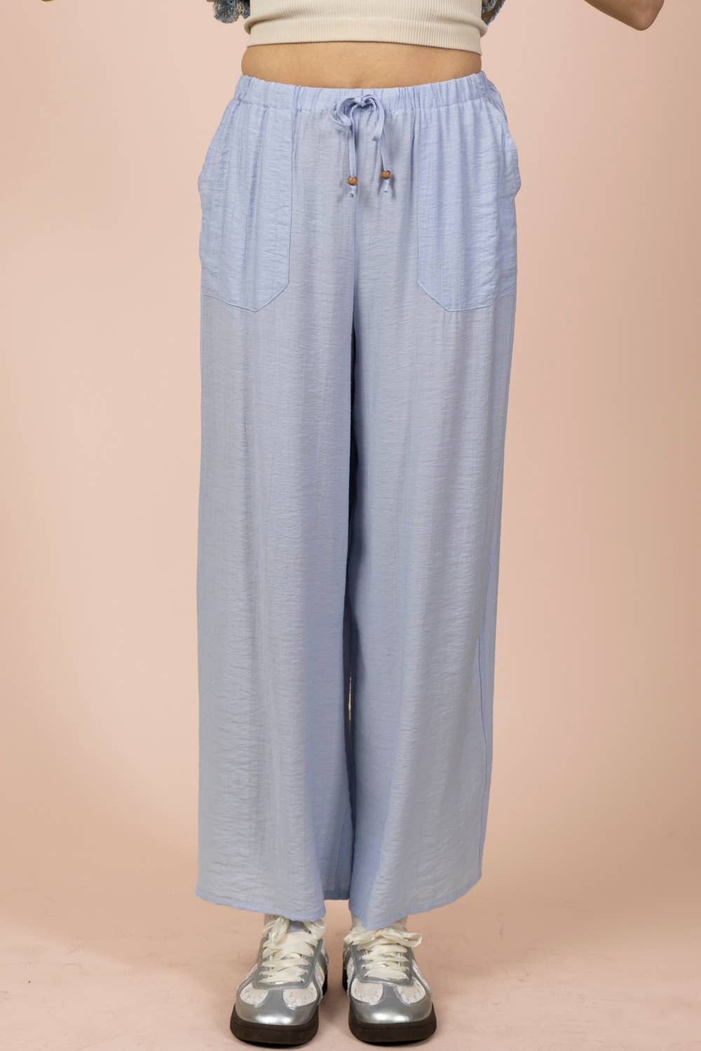 NP71047-Wide Leg Woven Pants